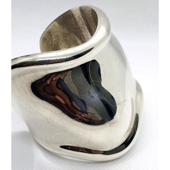 Tiffany & Co Elsa Peretti 1975 Sterling Silver 925 Bone  Cuff Bracelet Right - Picture 6 of 13